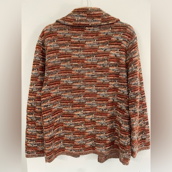 Sedgewick Sportswear, Medium, made in USA belted multicolor knit open cardigan - Picture 4 of 4